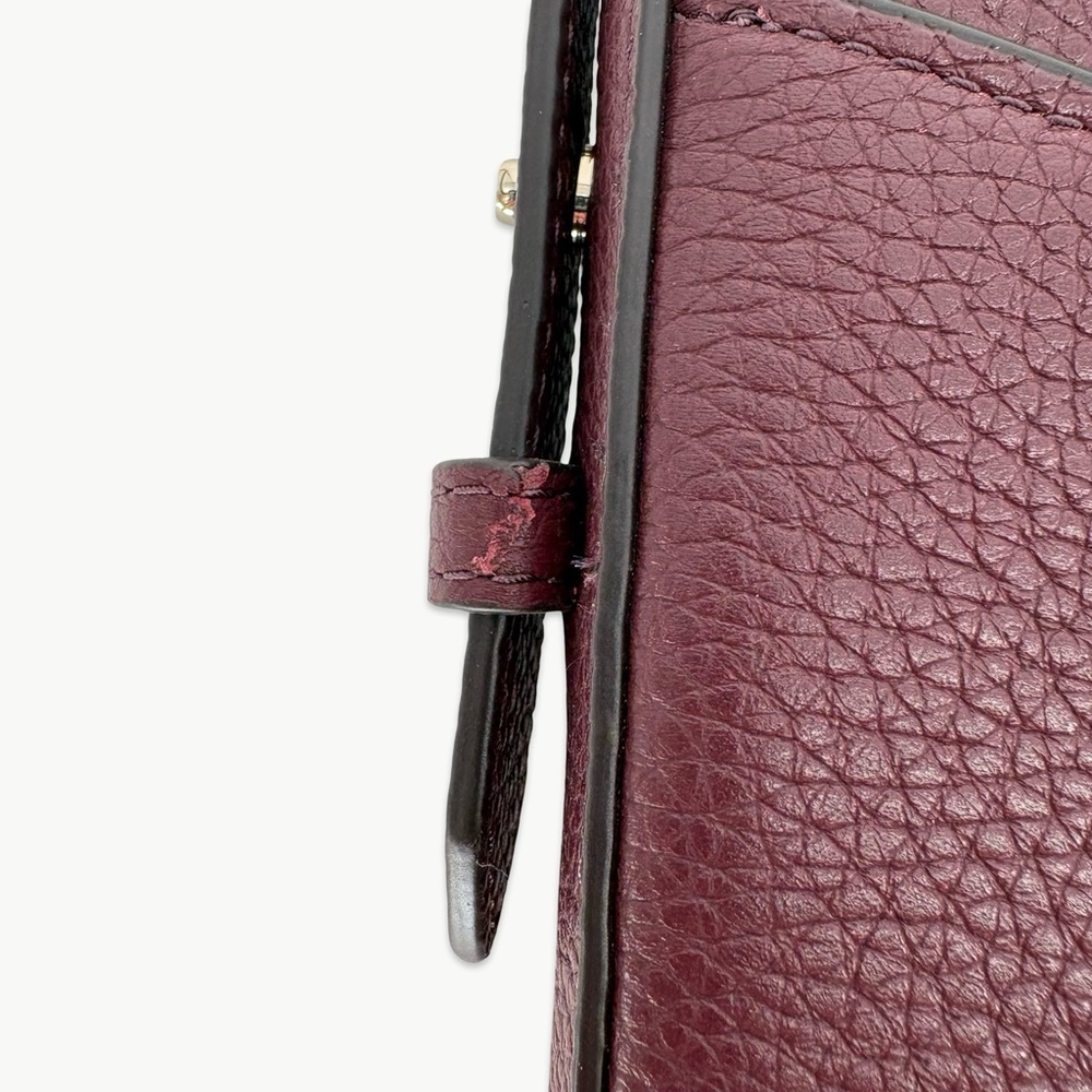 Kate Spade Leila North South Leather Crossbody OS Sherrywood Minimalist Classic - Picture 12 of 16